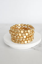 Golden Chunky Beads Bracelet Set