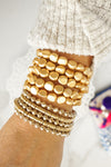 Golden Chunky Beads Bracelet Set