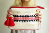 Boho Clutch in Red, Black, and Gold