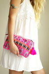 Boho Clutch in Pink