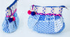 Boho Clutch in Blue and White
