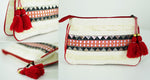 Boho Clutch in Red, Black, and Gold