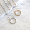 Delicate Crystal Circle Necklace