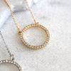 Delicate Crystal Circle Necklace