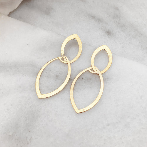 Geometric Earrings - Gold Tone